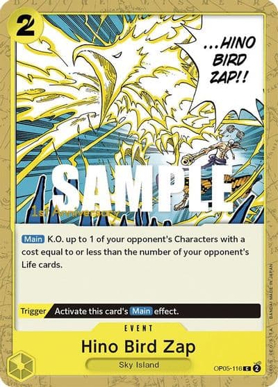 Hino Bird Zap Awakening of the New Era: 1st Anniversary Tournament Cards One Piece card