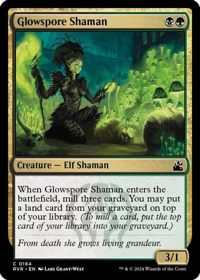 Glowspore Shaman Ravnica Remastered Magic card
