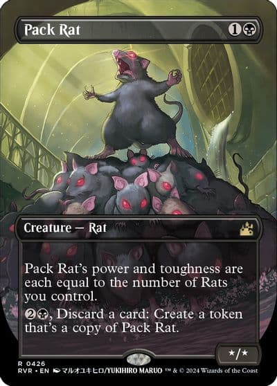Pack Rat Anime Borderless Ravnica Remastered Magic card