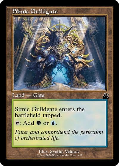 Simic Guildgate Retro Frame Ravnica Remastered Magic card