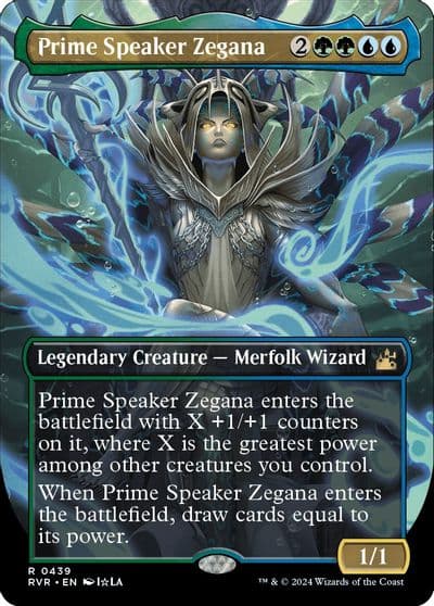 Prime Speaker Zegana Anime Borderless Ravnica Remastered Magic card