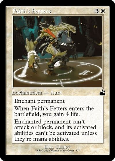 Faiths Fetters Retro Frame Ravnica Remastered Magic card