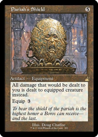 Pariahs Shield Retro Frame Ravnica Remastered Magic card