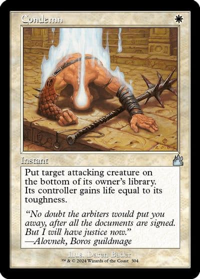 Condemn Retro Frame Ravnica Remastered Magic card