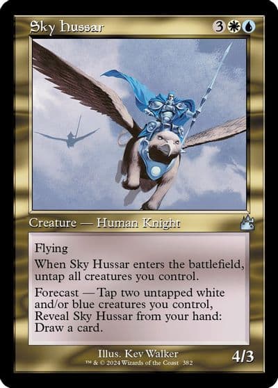 Sky Hussar Retro Frame Ravnica Remastered Magic card