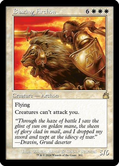 Blazing Archon Retro Frame Ravnica Remastered Magic card