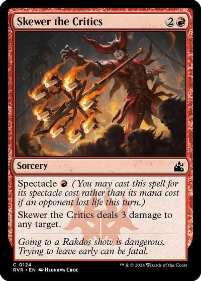 Skewer the Critics Ravnica Remastered Magic card