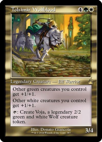 Tolsimir Wolfblood Retro Frame Ravnica Remastered Magic card