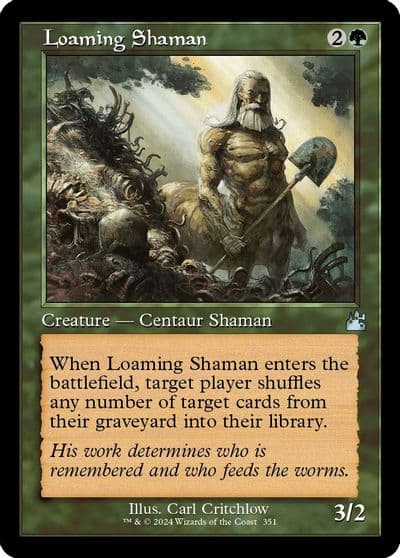 Loaming Shaman Retro Frame Ravnica Remastered Magic card