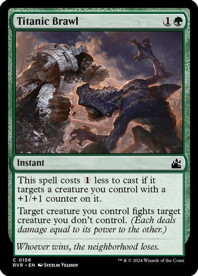 Titanic Brawl Ravnica Remastered Magic card