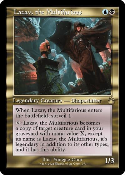 Lazav the Multifarious Retro Frame Ravnica Remastered Magic card