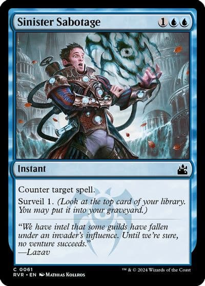 Sinister Sabotage Ravnica Remastered Magic card