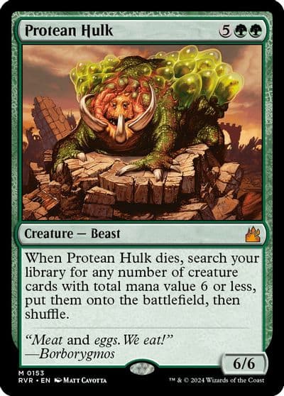 Protean Hulk Ravnica Remastered Magic card