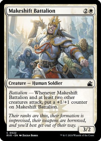 Makeshift Battalion Ravnica Remastered Magic card