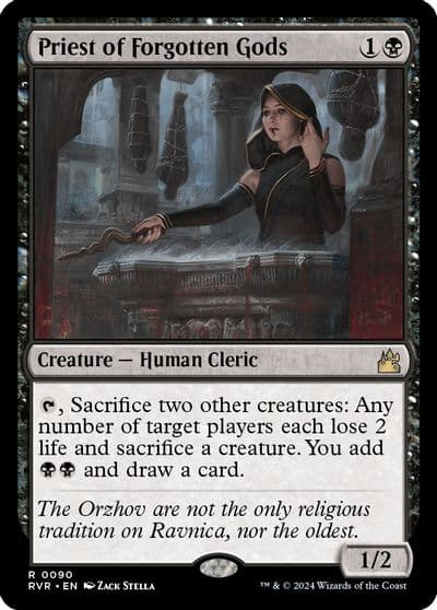 Priest of Forgotten Gods Ravnica Remastered Magic card