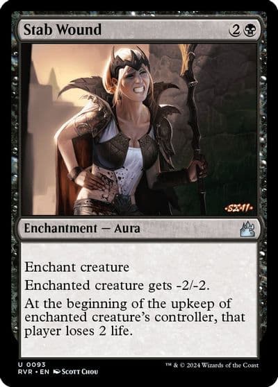 Stab Wound Ravnica Remastered Magic card