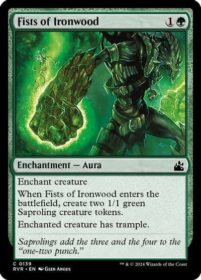 Fists of Ironwood Ravnica Remastered Magic card