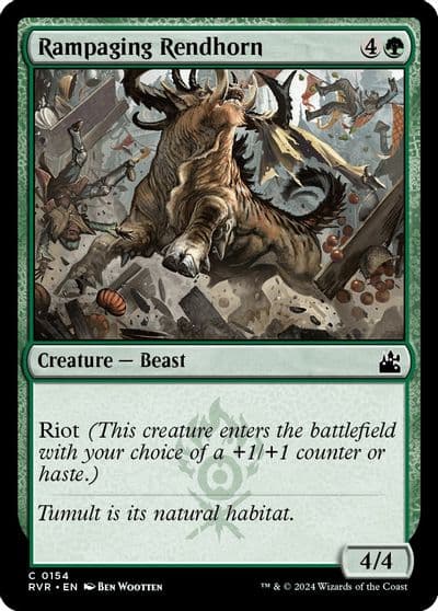 Rampaging Rendhorn Ravnica Remastered Magic card