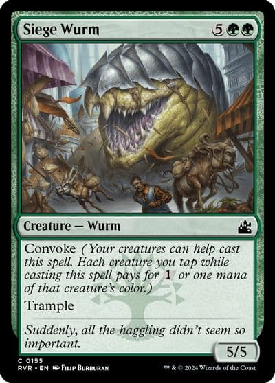 Siege Wurm Ravnica Remastered Magic card