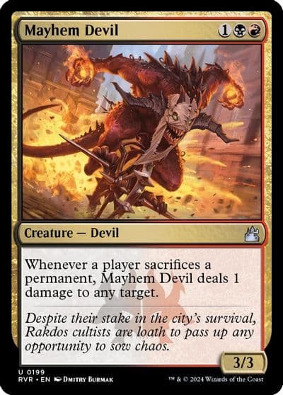 Mayhem Devil Ravnica Remastered Magic card