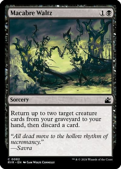 Macabre Waltz Ravnica Remastered Magic card