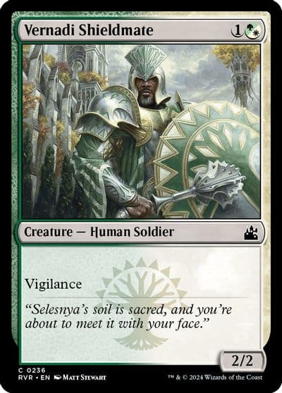 Vernadi Shieldmate Ravnica Remastered Magic card