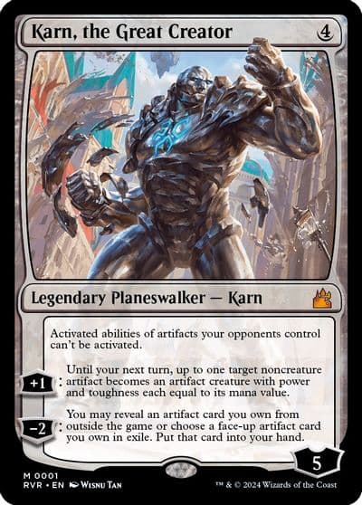 Karn the Great Creator Ravnica Remastered Magic card