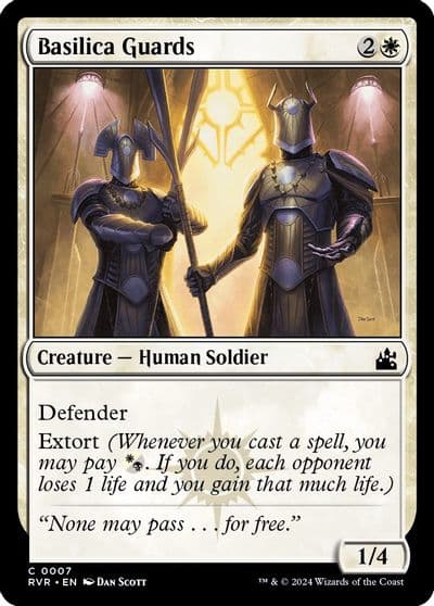 Basilica Guards Ravnica Remastered Magic card