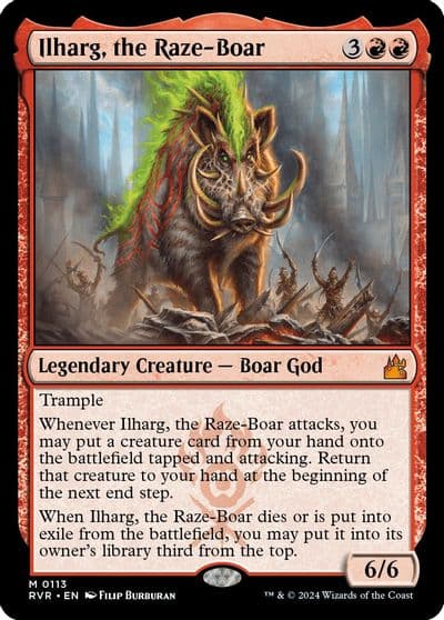 Ilharg the Raze Boar Ravnica Remastered Magic card