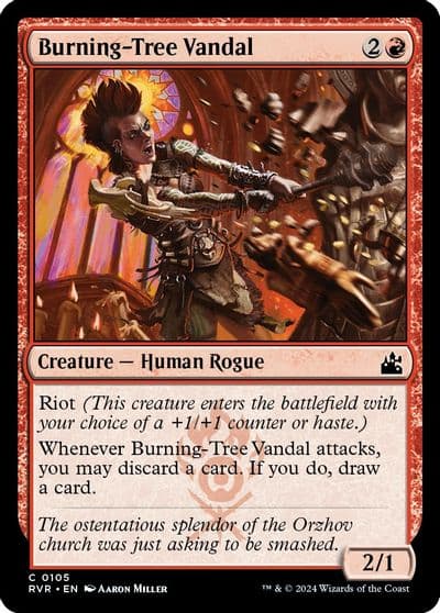 Burning Tree Vandal Ravnica Remastered Magic card