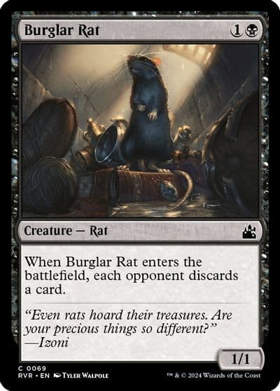Burglar Rat Ravnica Remastered Magic card