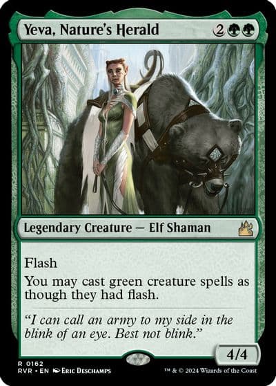 Yeva Natures Herald Ravnica Remastered Magic card