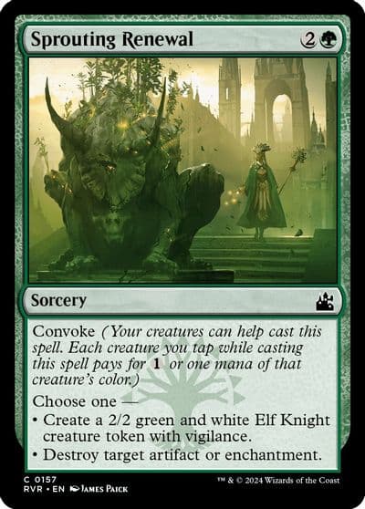 Sprouting Renewal Ravnica Remastered Magic card