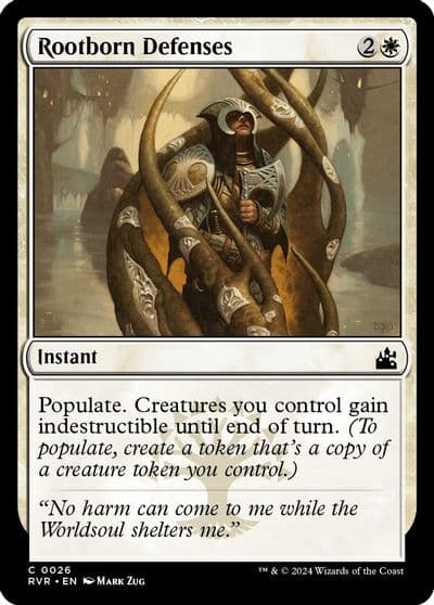 Rootborn Defenses Ravnica Remastered Magic card