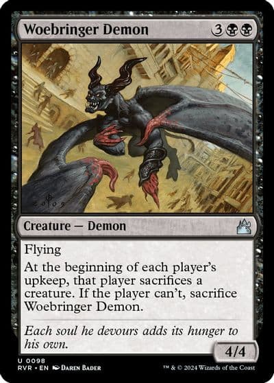 Woebringer Demon Ravnica Remastered Magic card