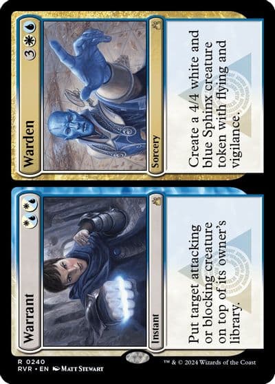 Warrant Warden Ravnica Remastered Magic card