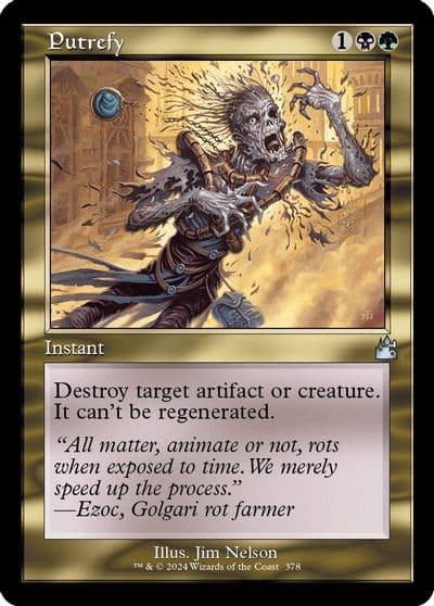 Putrefy Retro Frame Ravnica Remastered Magic card