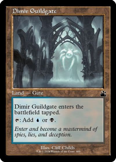 Dimir Guildgate Retro Frame Ravnica Remastered Magic card