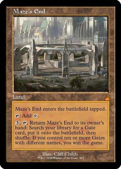 Mazes End Retro Frame Ravnica Remastered Magic card