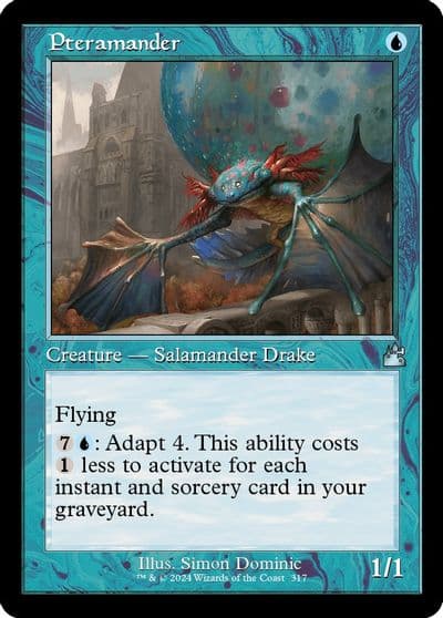 Pteramander Retro Frame Ravnica Remastered Magic card