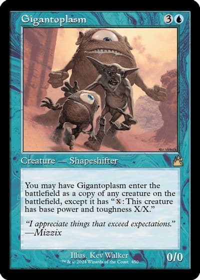 Gigantoplasm Retro Frame Ravnica Remastered Magic card