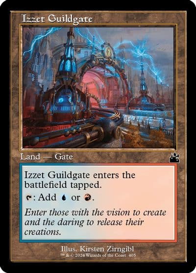 Izzet Guildgate Retro Frame Ravnica Remastered Magic card