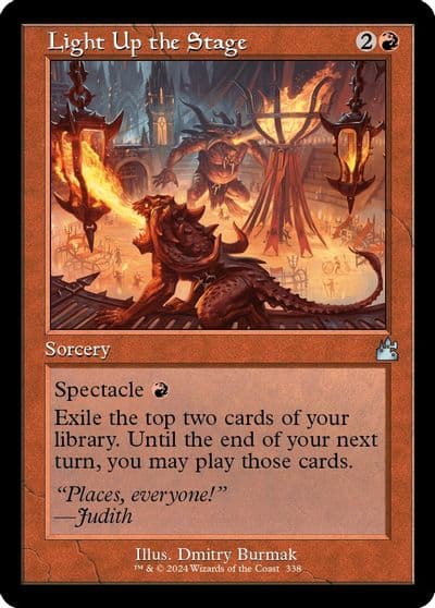 Light Up the Stage Retro Frame Ravnica Remastered Magic card