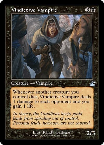 Vindictive Vampire Retro Frame Ravnica Remastered Magic card
