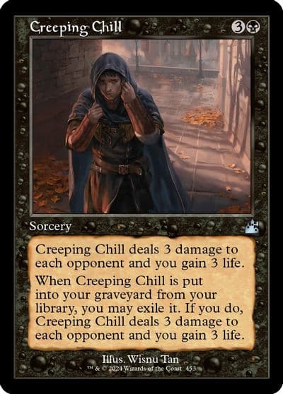 Creeping Chill Retro Frame Ravnica Remastered Magic card