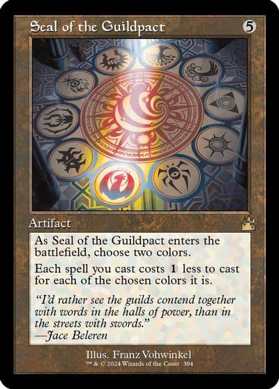 Seal of the Guildpact Retro Frame Ravnica Remastered Magic card