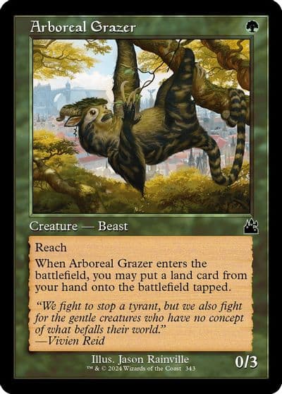 Arboreal Grazer Retro Frame Ravnica Remastered Magic card