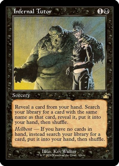 Infernal Tutor Retro Frame Ravnica Remastered Magic card