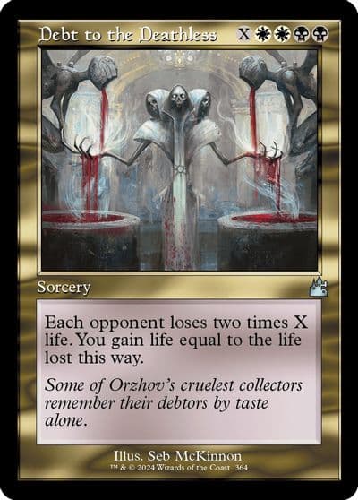 Debt to the Deathless Retro Frame Ravnica Remastered Magic card