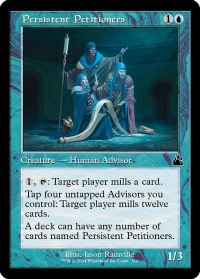 Persistent Petitioners Retro Frame Ravnica Remastered Magic card